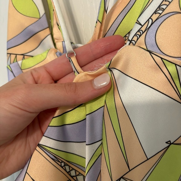 Zara 70s Disco Satin Mini Cutout Dress - Picture 2 of 6